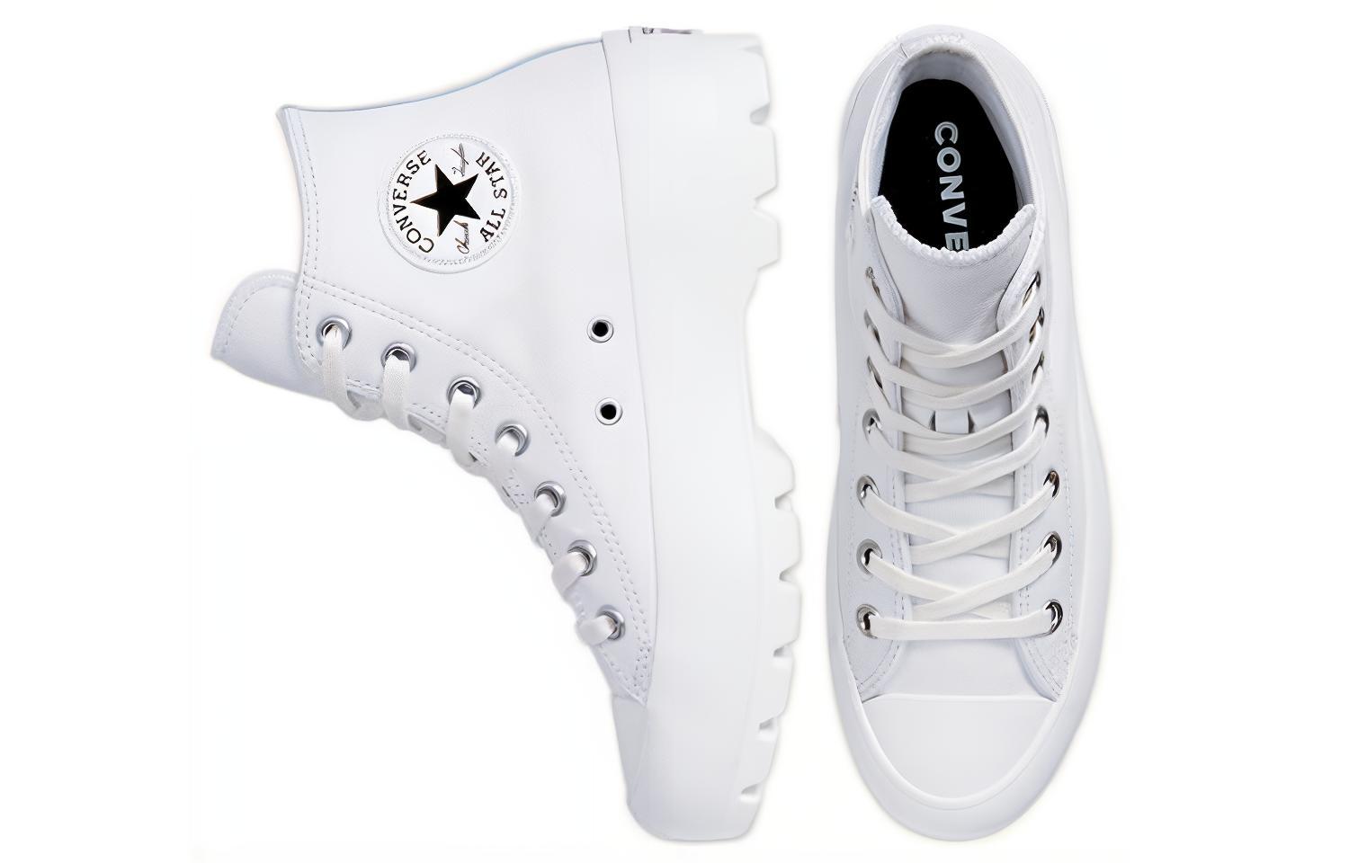 Shop (W) Converse Chuck Taylor All Star Lugged Leather Tinggi 'Putih' 567165C