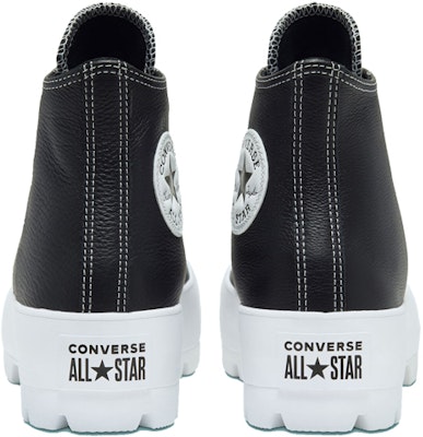 (W) Converse Chuck Taylor All Star Lugged Kulit High 'Hitam Putih' 567164C Shop (W) Converse Chuck Taylor All Star Lugged Kulit High 'Hitam Putih' 567164C