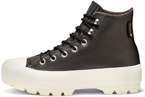 (Women) Converse Chuck Taylor All Star Lugged Waterproof Leather High Top Thick Sole Black 'White' 565006C (Women) Converse Chuck Taylor All Star Lugged Waterproof Leather High Top Thick Sole Black 'White' 565006C