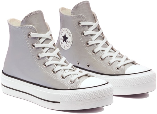 (W) Converse Chuck Taylor All Star Metallic Classics Platform Tinggi 'Silver Egret' 569238C Lookbook (W) Converse Chuck Taylor All Star Metallic Classics Platform Tinggi 'Silver Egret' 569238C
