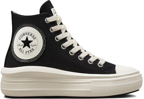 (Women) Converse Chuck Taylor All Star Move High 'Black Canvas' A05177C Order (Women) Converse Chuck Taylor All Star Move High 'Black Canvas' A05177C