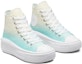 Lookbook (W) Converse Chuck Taylor All Star Move High 'Ombre - Light Dew' Dewasa 572898C