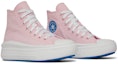 Cheap (W) Converse Chuck Taylor All Star Move High 'Pink Foam' Merah Jambu 570260C