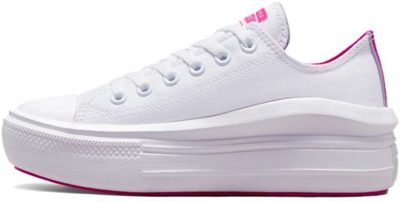 (Women) Converse Chuck Taylor All Star Move Low 'White Purple' 572071C Buy (Women) Converse Chuck Taylor All Star Move Low 'White Purple' 572071C