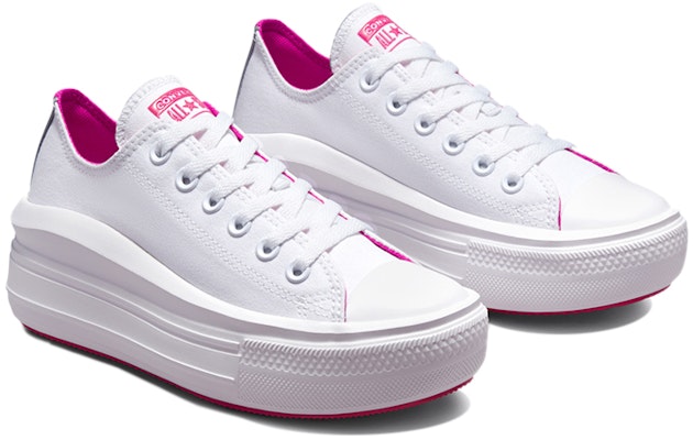 (Women) Converse Chuck Taylor All Star Move Low 'White Purple' 572071C Order (Women) Converse Chuck Taylor All Star Move Low 'White Purple' 572071C