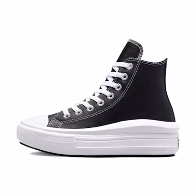 (W) Converse Chuck Taylor All Star Move Platform High 'Leather - Black'