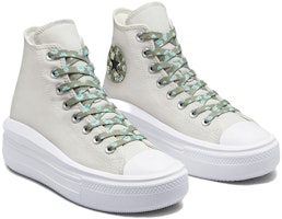 Converse Chuck Taylor All Star Move 平台款 高筒增厚休閒帆布鞋 女款 灰綠色 Lookbook Converse Chuck Taylor All Star Move 平台款 高筒增厚休閒帆布鞋 女款 灰綠色