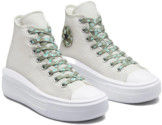 (W) Converse Chuck Taylor All Star Move Plataforma 'Gris Verde' A00838C Lookbook (W) Converse Chuck Taylor All Star Move Plataforma 'Gris Verde' A00838C