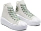 Lookbook Converse Chuck Taylor All Star Move 平台款 高筒增厚休閒帆布鞋 女款 灰綠色
