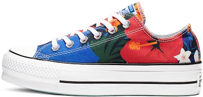 (Women) Converse Chuck Taylor All Star Paradise Prints Lift Low-Top Floral 'White Red Blue' 563976C (Women) Converse Chuck Taylor All Star Paradise Prints Lift Low-Top Floral 'White Red Blue' 563976C