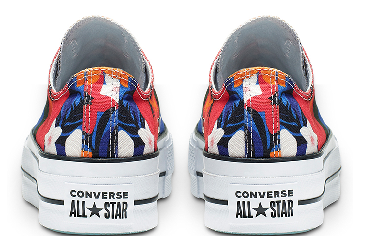 (W) Converse Chuck Taylor All Star Paradise Prints Lift Low-Top Floral 'White Red Blue' 圖 4