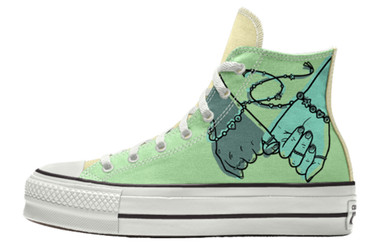 (W) Converse Chuck Taylor All Star Platform 'Green Yellow Patchwork'