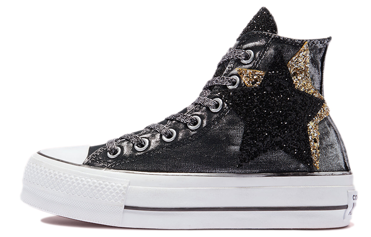 Buy (W) Converse Chuck Taylor All Star Plataforma 'Glitter Metal Grafito Negro y Blanco' 572922C