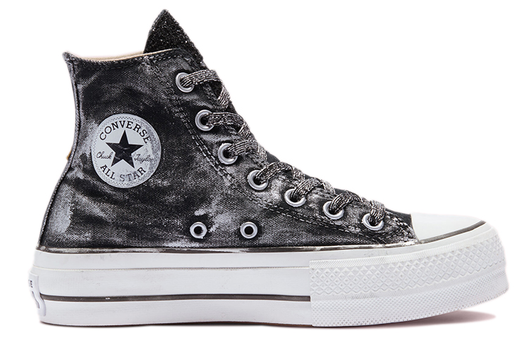 (W) Converse Chuck Taylor All Star Platform 'Glitter Metal Graphite Black and White' 圖 2