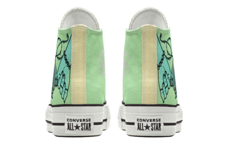 (W) Converse Chuck Taylor All Star Platform 'Green Yellow Patchwork' 圖 4