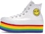 (W) Converse Miley Cyrus x Chuck Taylor All Star Platform Tinggi 'Pride Putih Pelbagai' 562251C