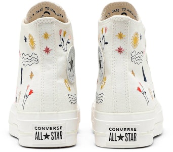 (W) Converse Chuck Taylor All Star Platform High 'It's Okay To Wander - Egret' Lelaki 571086C Details for (W) Converse Chuck Taylor All Star Platform High 'It's Okay To Wander - Egret' Lelaki 571086C