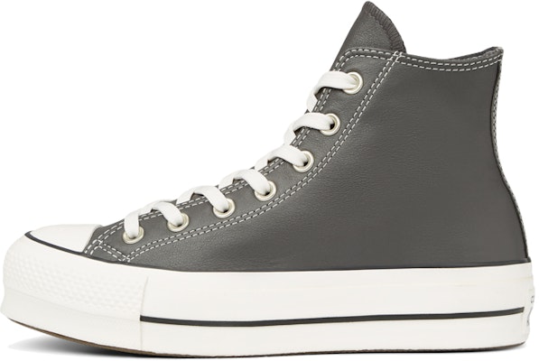 (W) Converse Chuck Taylor Plataforma Cuero Alta Suela Gruesa Gris 'Gray White' 565867C Buy (W) Converse Chuck Taylor Plataforma Cuero Alta Suela Gruesa Gris 'Gray White' 565867C