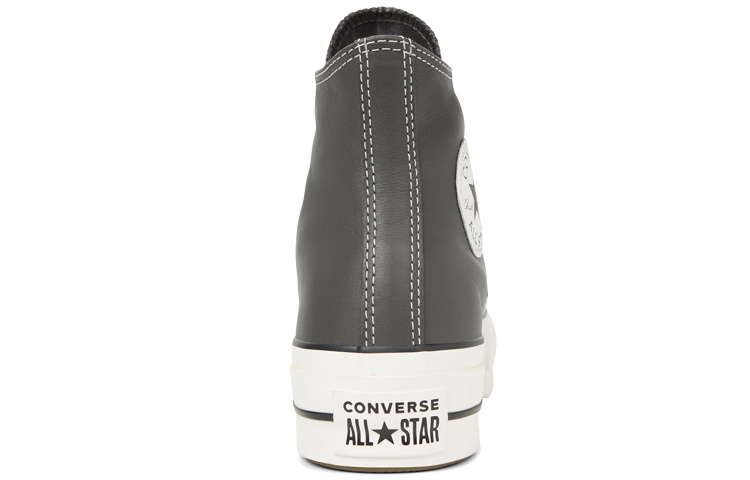 (W) Converse Chuck Taylor All Star Platform Leather High Top Thick Sole Grey 'Gray White' 圖 5