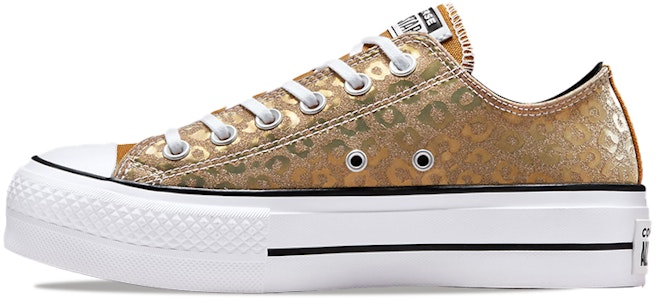 (W) コンバース チャックテイラー オールスター プラットフォーム ロー 'Authentic Glam - ゴールドレオパード' 572044C Buy (W) コンバース チャックテイラー オールスター プラットフォーム ロー 'Authentic Glam - ゴールドレオパード' 572044C