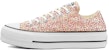 (W) Converse Chuck Taylor All Star Platform Low 'Vintage Floral - Egret' - Bunga Klasik. 568378C