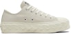 (W) Converse Chuck Taylor All Star Platform Low 'Runway Cable - Egret' dalam warna Krim. 568683C