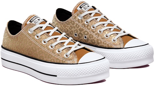 (W) コンバース チャックテイラー オールスター プラットフォーム ロー 'Authentic Glam - ゴールドレオパード' 572044C Lookbook (W) コンバース チャックテイラー オールスター プラットフォーム ロー 'Authentic Glam - ゴールドレオパード' 572044C