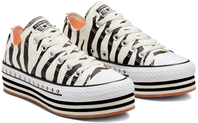 (W) Converse Chuck Taylor All Star Platform Low 'Sunblocked - Zebra' Lelaki Wanita 567865C Lookbook (W) Converse Chuck Taylor All Star Platform Low 'Sunblocked - Zebra' Lelaki Wanita 567865C