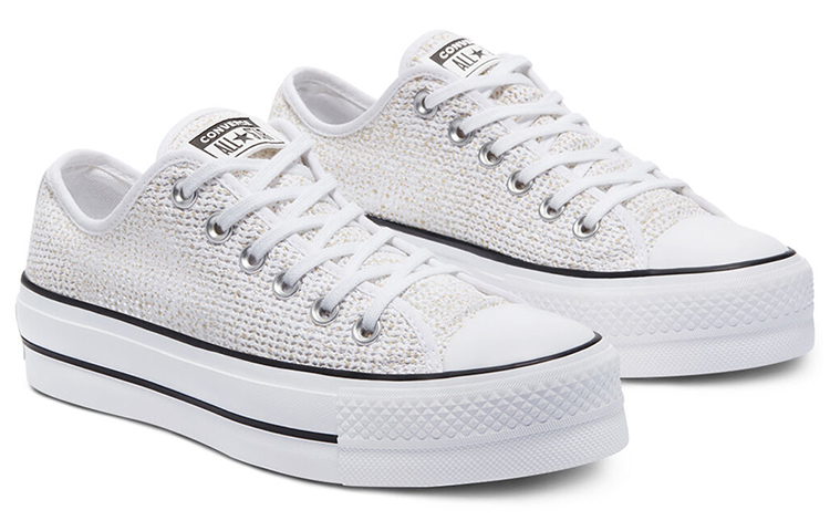 Lookbook (W) Converse Chuck Taylor All Star Plataforma Baja 'Blanco Jaspeado' 570792C
