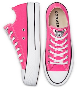 (W) Converse Chuck Taylor All Star 平台低筒 '超亮粉紅' 版 570324C Shop (W) Converse Chuck Taylor All Star 平台低筒 '超亮粉紅' 版 570324C