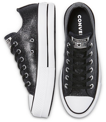 (Women) Converse Chuck Taylor All Star Platform Low 'Black Glitter' 569377C Shop (Women) Converse Chuck Taylor All Star Platform Low 'Black Glitter' 569377C