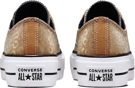 (W) コンバース チャックテイラー オールスター プラットフォーム ロー 'Authentic Glam - ゴールドレオパード' 572044C Purchase (W) コンバース チャックテイラー オールスター プラットフォーム ロー 'Authentic Glam - ゴールドレオパード' 572044C