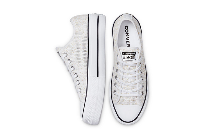 Purchase (W) Converse Chuck Taylor All Star Plataforma Baja 'Blanco Jaspeado' 570792C
