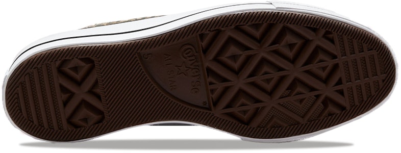 (W) コンバース チャックテイラー オールスター プラットフォーム ロー 'Authentic Glam - ゴールドレオパード' 572044C Details for (W) コンバース チャックテイラー オールスター プラットフォーム ロー 'Authentic Glam - ゴールドレオパード' 572044C