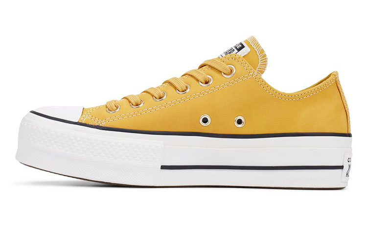 (Women) Converse Chuck Taylor All Star Platform Nubuck Low-top Thick Sole 'Yellow White' 565856C