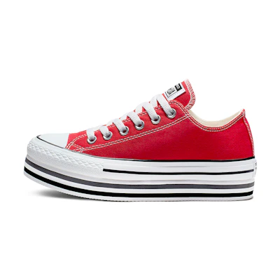 (W) Converse Chuck Taylor All Star Platform Sponge Cake Sole Red White