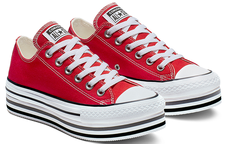 (W) Converse Chuck Taylor All Star Platform Sponge Cake Sole Red White 圖 2