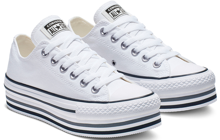 (W) Converse Chuck Taylor All Star Platform Sponge Cake Sole Pure White 圖 2