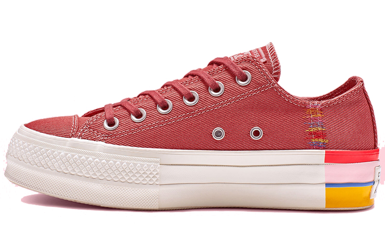 Buy (W) 컨버스 척테일러 레인보우 플랫폼 로우탑 레드 564995C