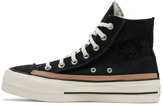 (Women) Converse Chuck Taylor All Star Raw Edge Platform High 'Black Champagne Tan' 573191C Lookbook (Women) Converse Chuck Taylor All Star Raw Edge Platform High 'Black Champagne Tan' 573191C
