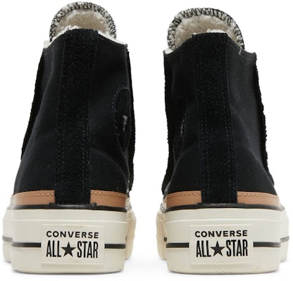 (Women) Converse Chuck Taylor All Star Raw Edge Platform High 'Black Champagne Tan' 573191C Details for (Women) Converse Chuck Taylor All Star Raw Edge Platform High 'Black Champagne Tan' 573191C