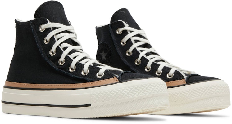 (Women) Converse Chuck Taylor All Star Raw Edge Platform High 'Black Champagne Tan' 573191C Cheap (Women) Converse Chuck Taylor All Star Raw Edge Platform High 'Black Champagne Tan' 573191C
