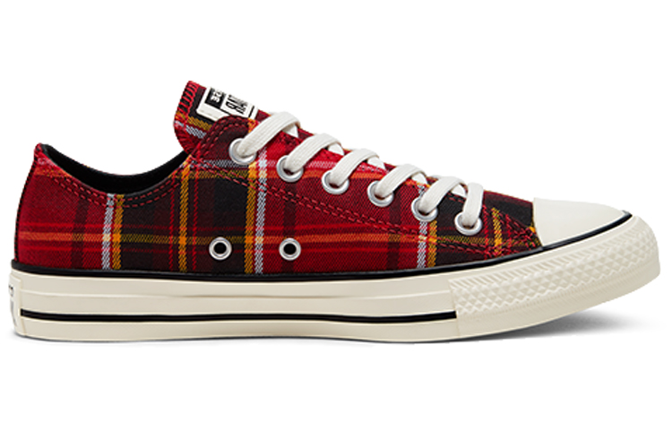 Order (W) Converse Chuck Taylor All Star Merah Kotak-kotak Sneakers 'Merah Hitam' 568926C