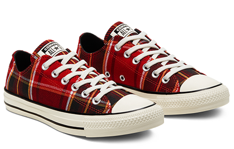 Lookbook (W) Converse Chuck Taylor All Star Merah Kotak-kotak Sneakers 'Merah Hitam' 568926C