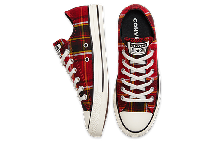 Shop (W) Converse Chuck Taylor All Star Merah Kotak-kotak Sneakers 'Merah Hitam' 568926C