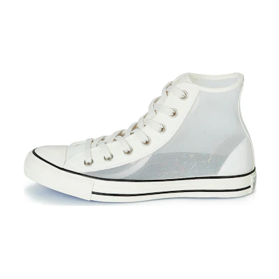 (W) Converse Chuck Taylor All Star See Thru High Top White
