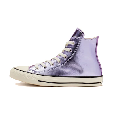 (W) Converse Chuck Taylor All Star Shiny Metal High Top Purple