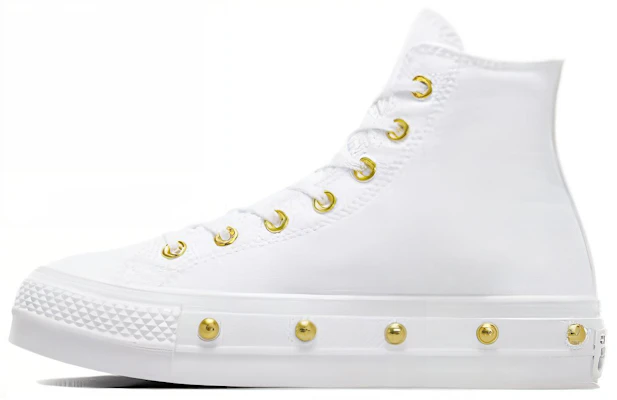 (W) Converse Chuck Taylor All Star Studded Lift Platform 'Putih Emas' A06787C Buy (W) Converse Chuck Taylor All Star Studded Lift Platform 'Putih Emas' A06787C