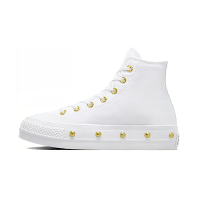 (W) Converse Chuck Taylor All Star Studded Lift Platform 'White Gold'