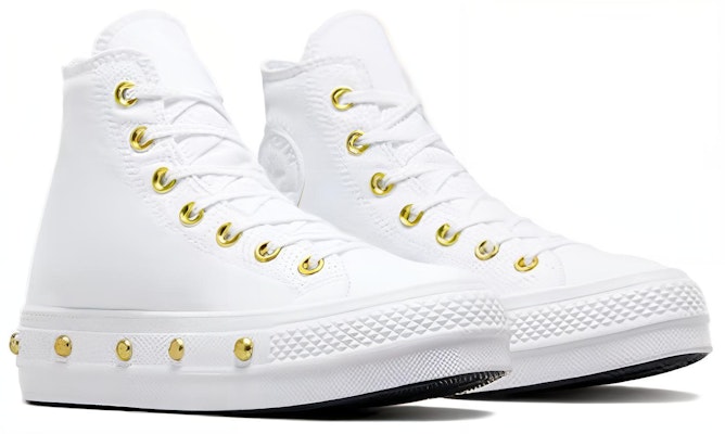 (W) Converse Chuck Taylor All Star Studded Lift Platform 'Putih Emas' A06787C Order (W) Converse Chuck Taylor All Star Studded Lift Platform 'Putih Emas' A06787C